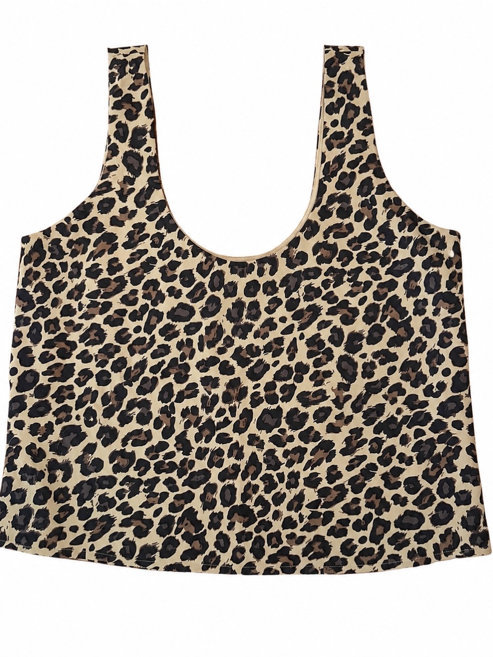 Abercrombie and Fitch Leopard Print Tank Too - Beige & Black